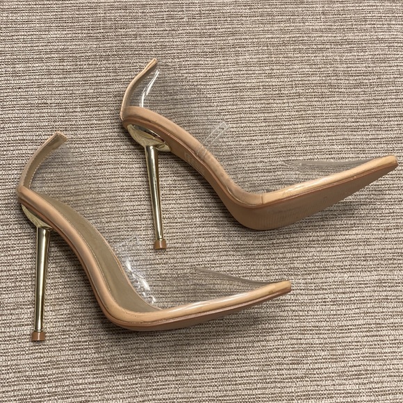 Fashion Nova clear Heels size 6.5 - Picture 3 of 16